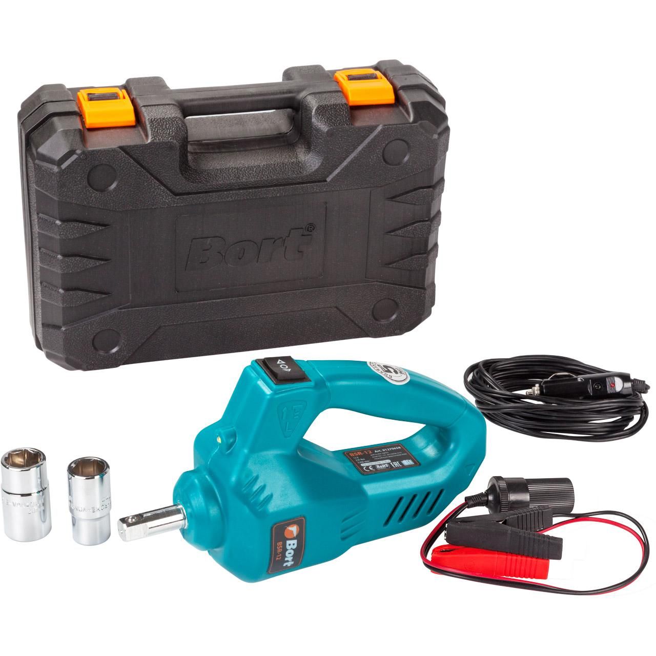 Гайковерт проводной автомобильный, 12В, 350Нм, 1/2", 3300об/мин, Bort BSR-12