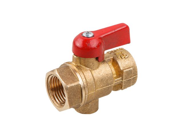 Кран шаровый 1/2" под манометр, PN1,6 МПа, 11Б27п11, ручка-флажок Цветлит ZW10024