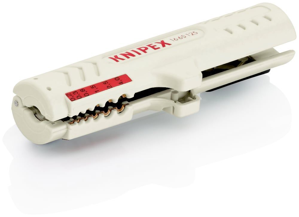 Стриппер для дата-кабелей CAT5, CAT6, CAT7, витая пара UTP/STP D 4.5 - 10 мм, 0.2 - 4 мм, L-125 мм ( KNIPEX 1665125SB