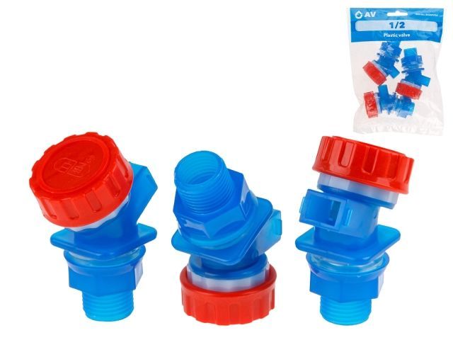Кран пластиковый 1/2" (3 шт. инд. упак.) AV Engineering AVZAP-P16