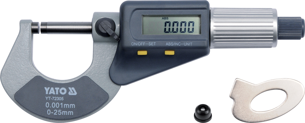 Микрометр с цифровым индикатором 0-25mm  YATO YT-72305
