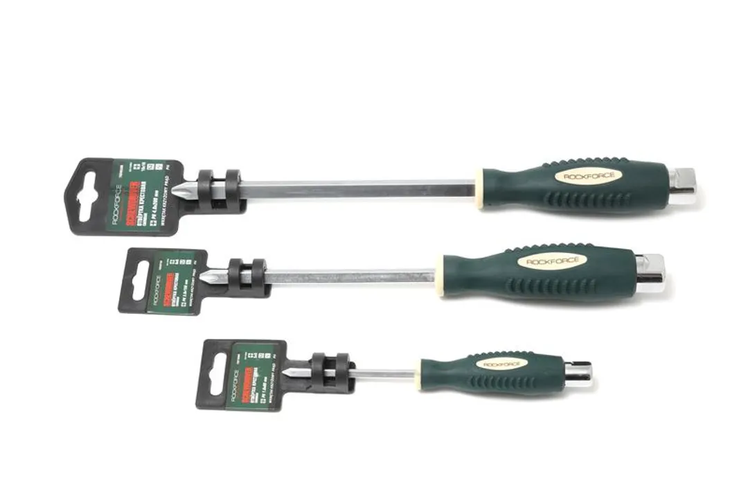 Отвертка крестовая силовая магнитная "Profi" S2  PH1.0х80мм  ...Rock FORCE RF-70210080