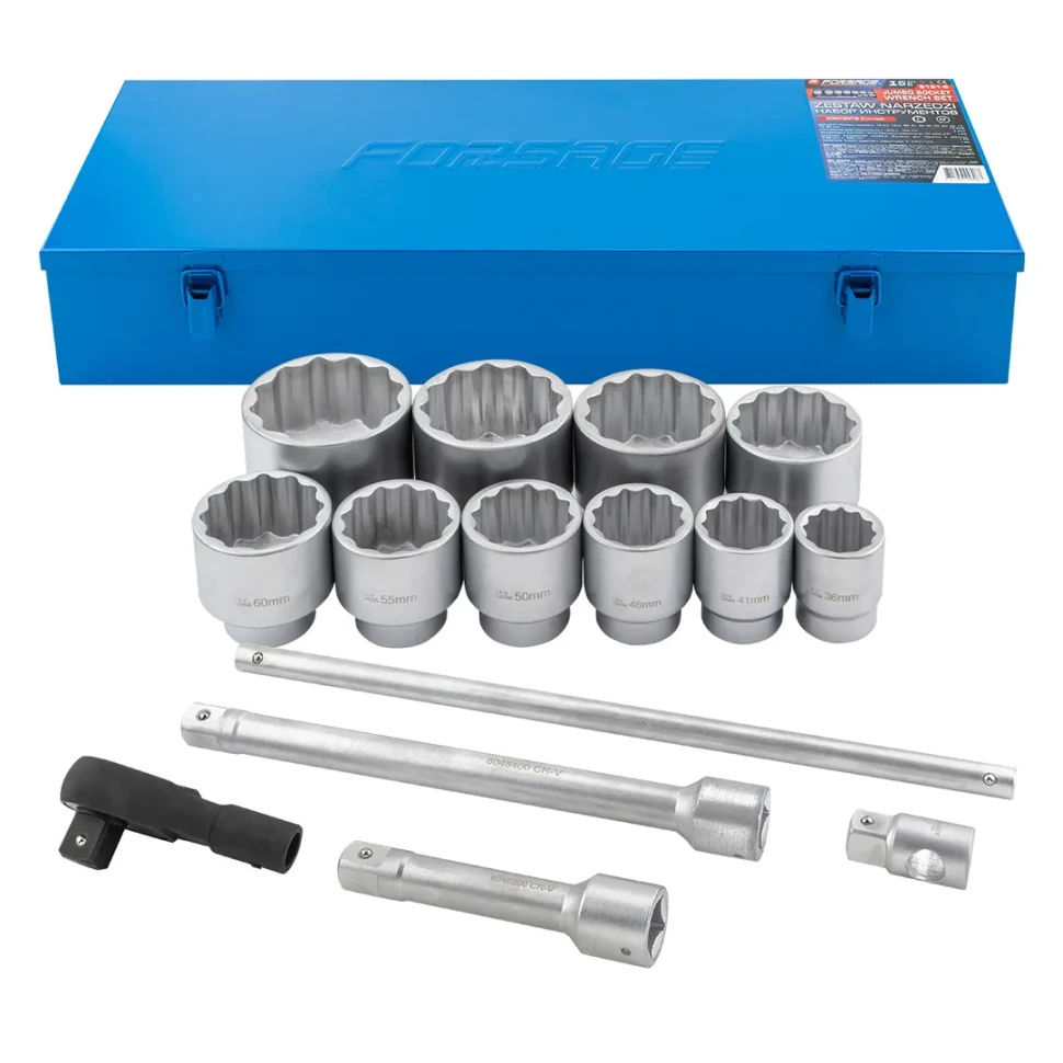 Набор инструментов 15пр. 1" (12гр.)  Forsage F-8151-9