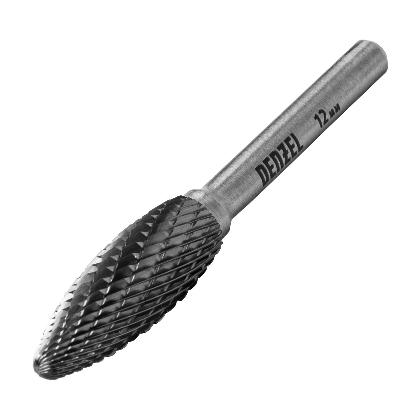 Борфреза по металлу твердосплавная, элипсообразная, тип-H, 12 mm DENZEL 72063