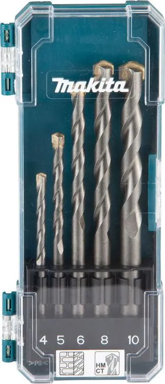 Сверла по кирпичу 4/ 5/ 6/ 8/ 10 мм (5 шт / кейс)  MAKITA D-72877