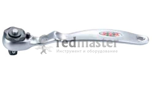 Трещотка бесшаговая с полированной ручкой 1/4" (128 мм)  ...Force 802221