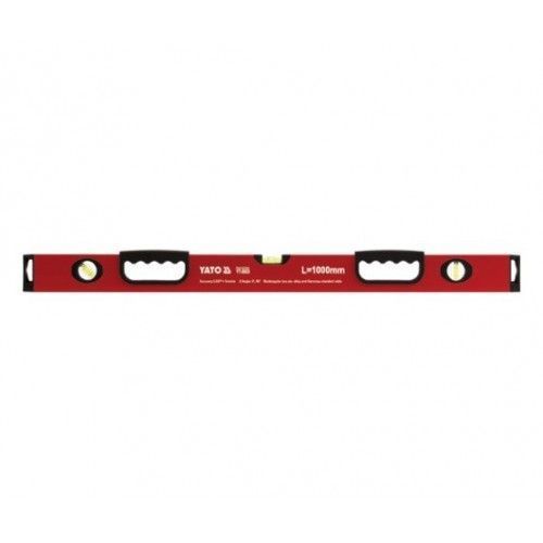 Уровень алюминиевый с ручками 3 глазка 1000mm (бытовой) YATO YT-3024