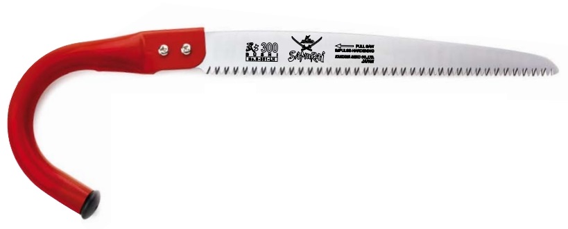 Пила с прям. полотном, L=300 мм./4 мм., с U-обр трубч/ручкой  Samurai PS-300-LH