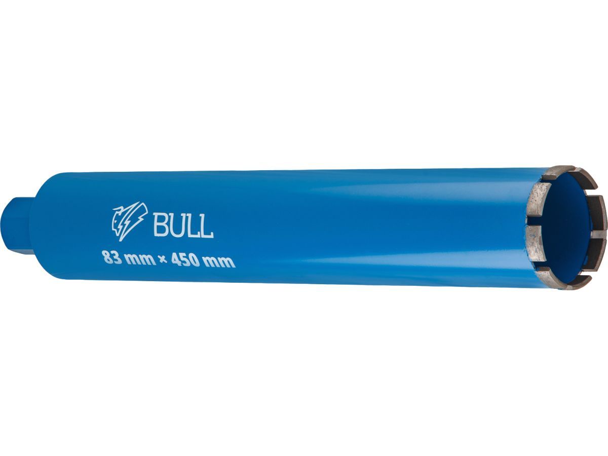 Коронка алмазная d 83мм железобетон, L450мм, 1 1/4", мокрое сверление BULL 2329246