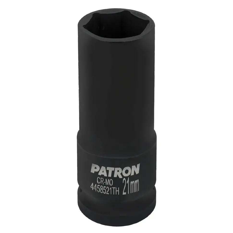 Головка ударная глубокая тонкостенная 21мм (6гр.), 1/2" PATRON P-4458521TH