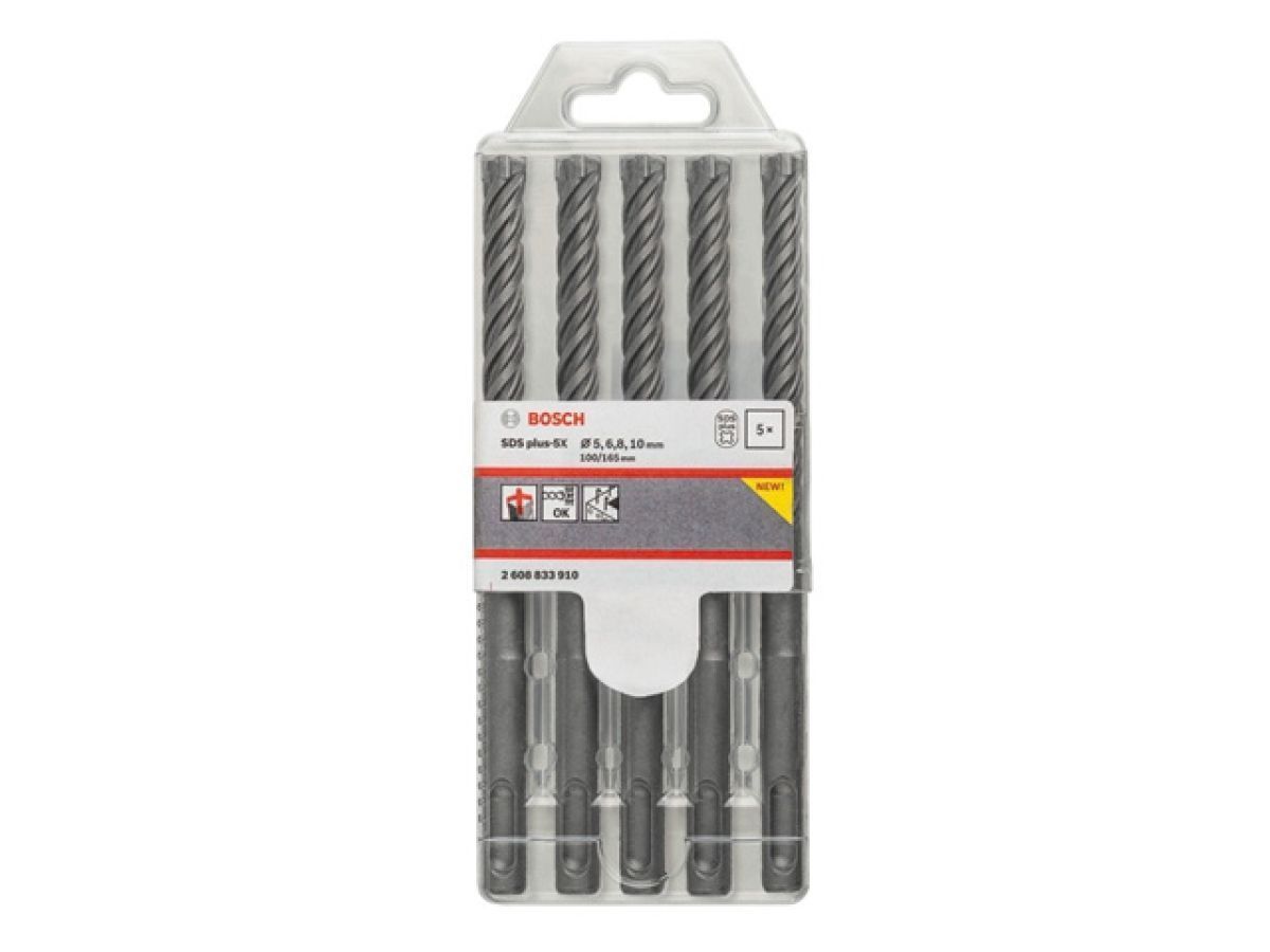 Набор сверл SDS+ 5X, 6/6/8/8/10мм, 5 шт., BOSCH 2608833911