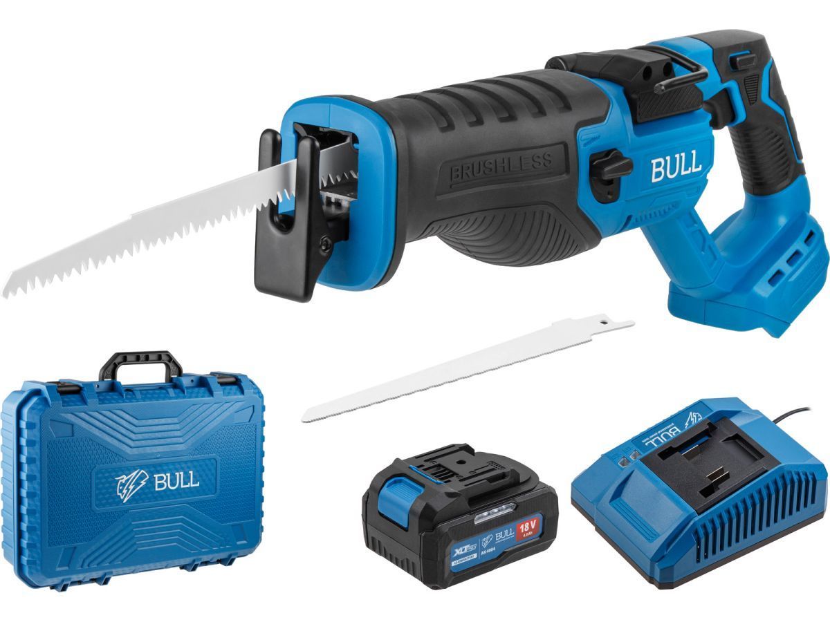 Аккум. сабельная пила CSR 2118 E XLTpro, SET, БЕСЩЕТ., 18 В, дер. 210 мм, 1х4 А*ч, з/у 4 А BULL 1325946