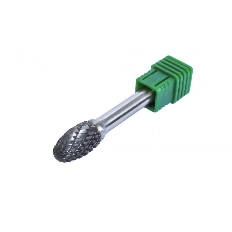 Шарошка сферическая вытянутая по металлу(? 6mm,? хвостовика 6mm), в пластиковом футляре Rock FORCE RF-617E0610