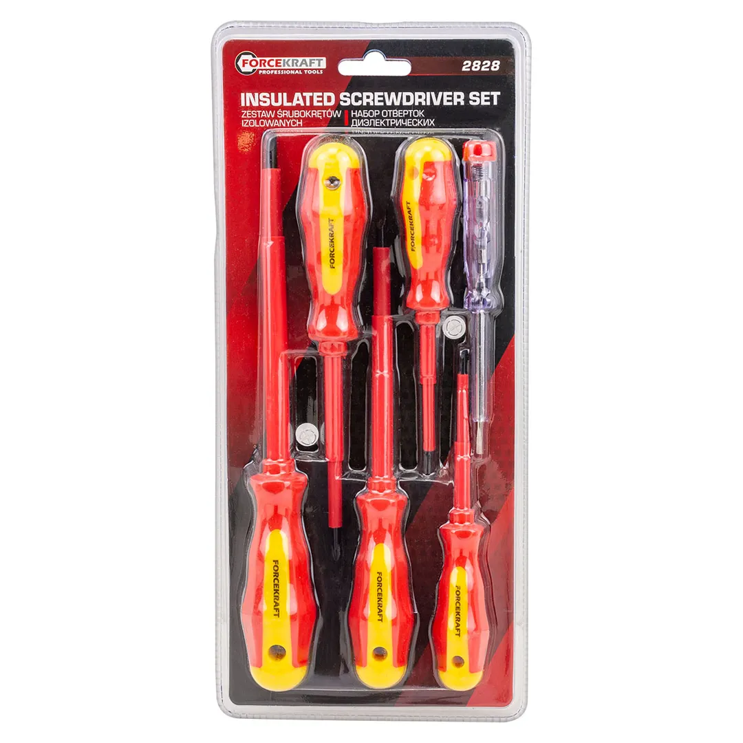 Отвертки диэлектрические, набор 6пр.  FORCEKRAFT FK-2828