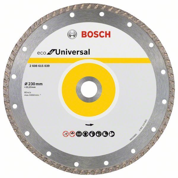 Алмазный круг 230х22,23 мм ECO Universal Turbo  BOSCH 2.608.615.039