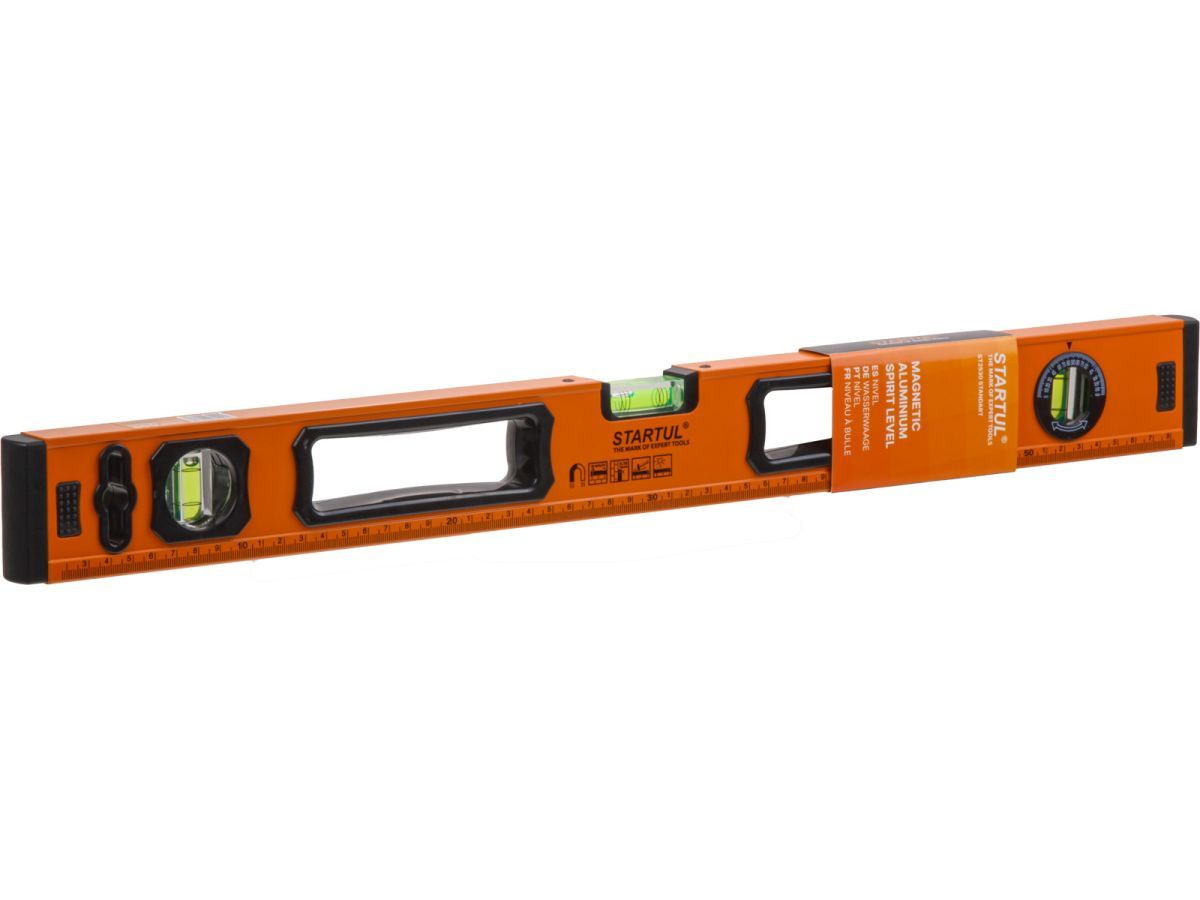 Уровень 2000мм магнитный  STANDART (ST2530-200M) (1 поворотный глазок, фрезерованная базовая поверхность) STARTUL ST2530-200M