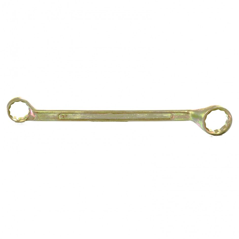 Ключ накидной, 24 х 27 mm, желтый цинк  Сибртех 14634