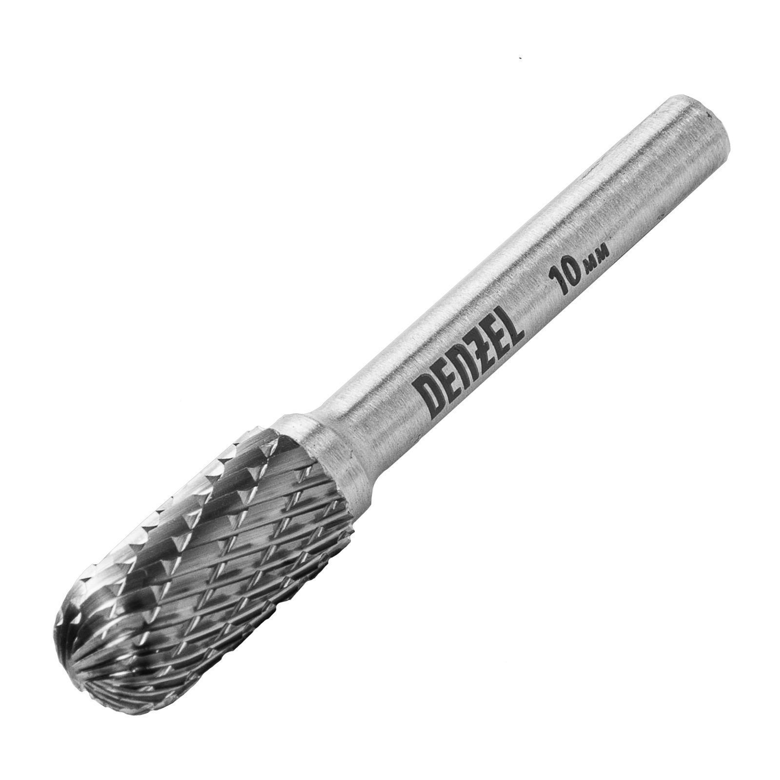 Борфреза по металлу твердосплавная, цилиндрическая закругленная, тип-С, 10 mm Denzel ...DENZEL 72017