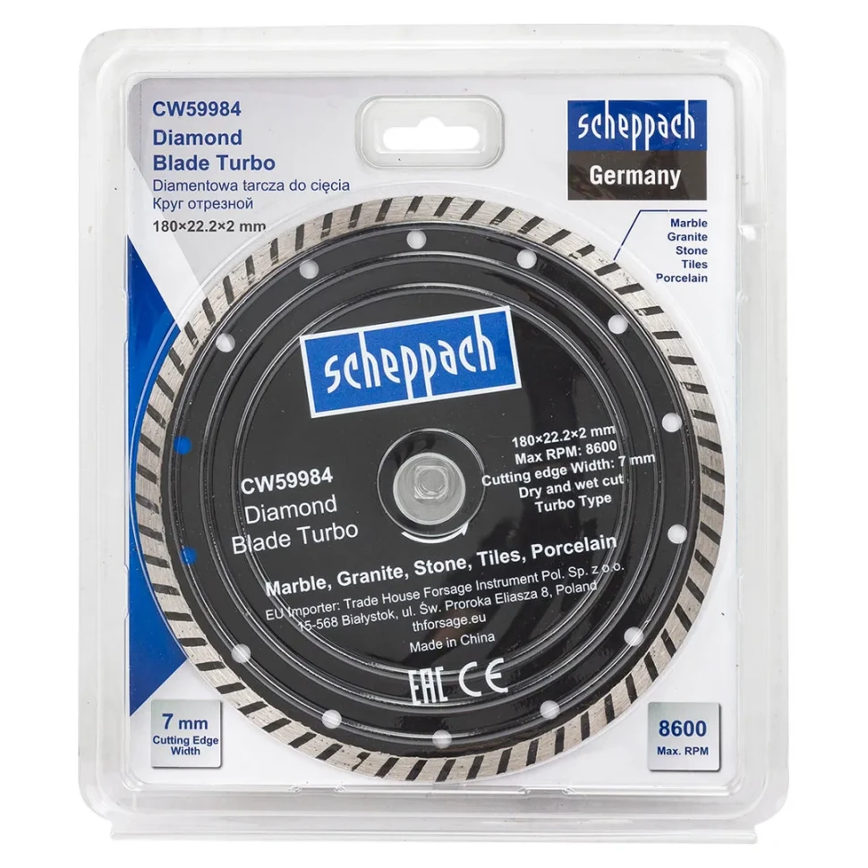 Круг отрезной 180*22,2*2мм  Scheppach Sch-CW59984