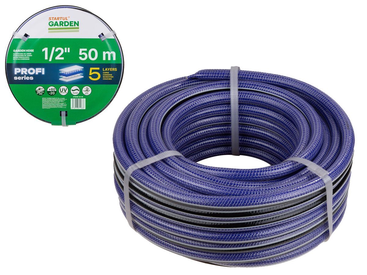 Шланг поливочный 1/2" 50м GARDEN PROFI (ST6038-1/2-50) (5 слоев) STARTUL ST6038-1/2-50