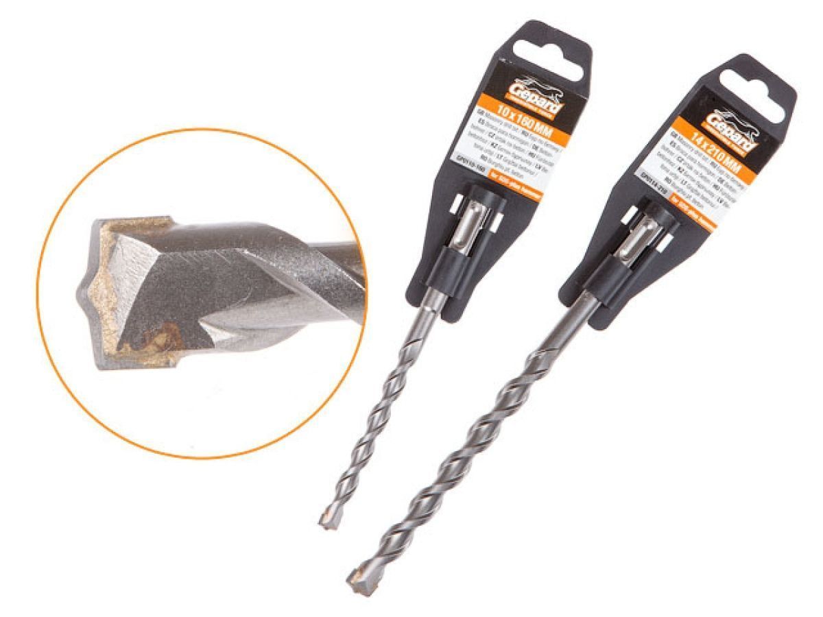6.5x100x160 mm бур (сверло) SDS-plus GEPARD GP01065-160