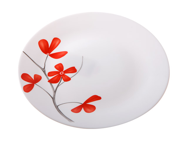 Тарелка обеденная стеклокерамическая, 267 mm, круглая, серия Цветок вишни  ...DIVA LA OPALA 13-126725