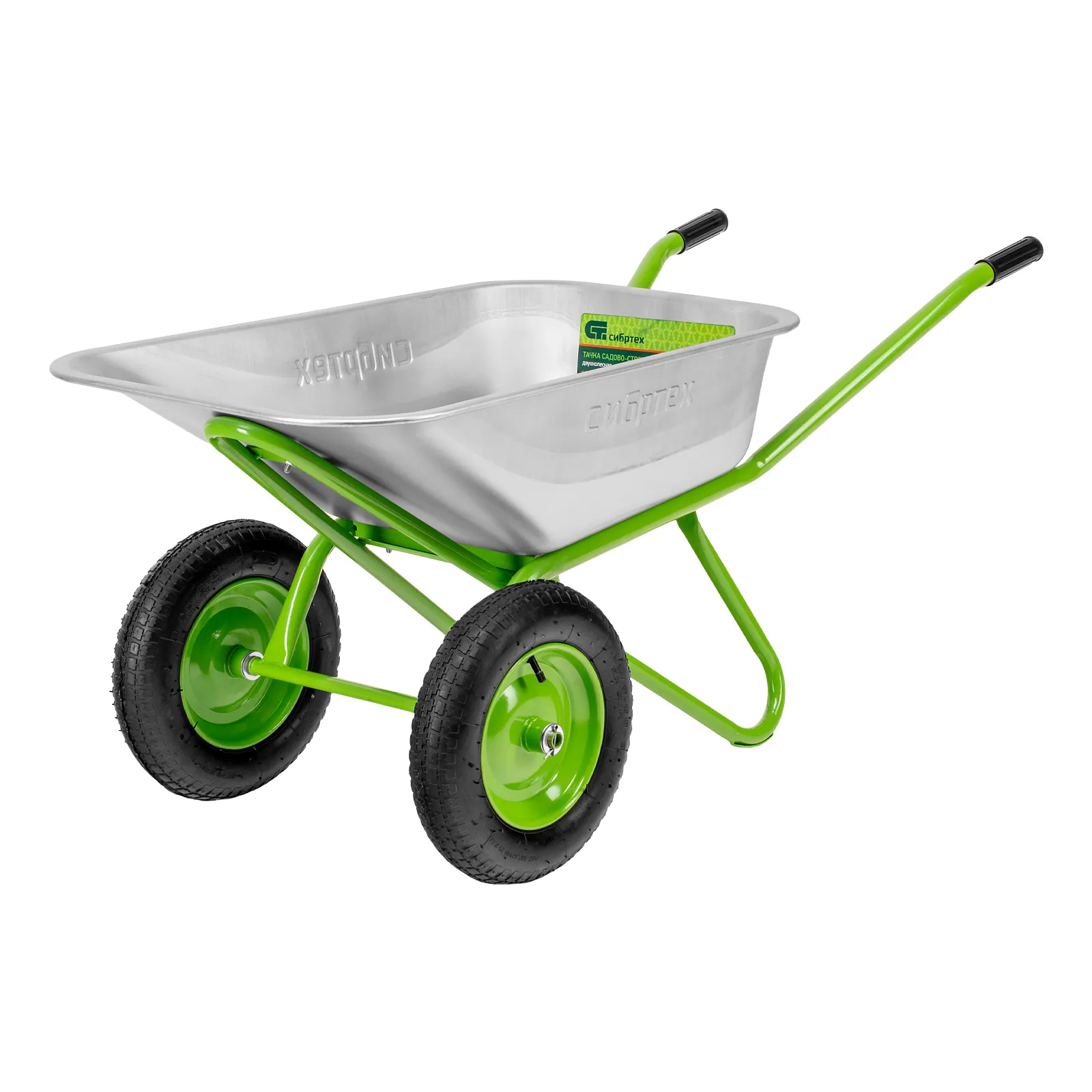 Тачка садово-строительная 2-х колесная, грузоподъемность 230 кг, объем 110 л СИБРТЕХ ...Сибртех 689648