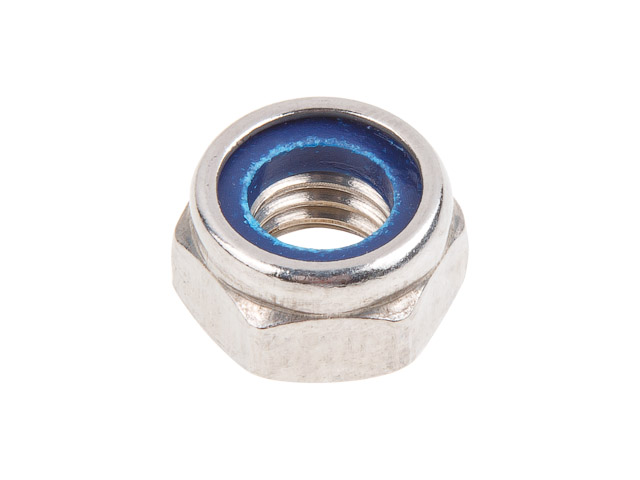 Гайка М10 шестигранная со стопорным кольцом, нержавеющая сталь А2, DIN 985 (5 шт)  ...STARFIX SMZ1-45463-5