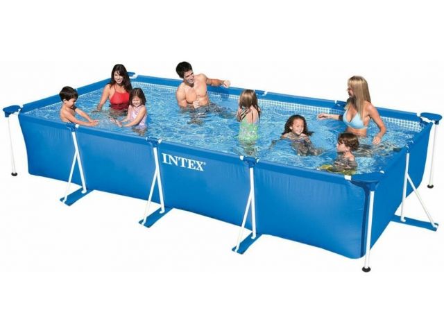 Каркасный бассейн Rectangular Frame, прямоугольный, 450х220х84 см (от 6 лет)  ...INTEX 28273NP