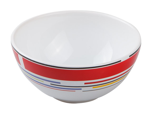 Салатник керамический, 123 mm, круглый, серия Самсун, красная полоска  ...PERFECTO LINEA 18-985506