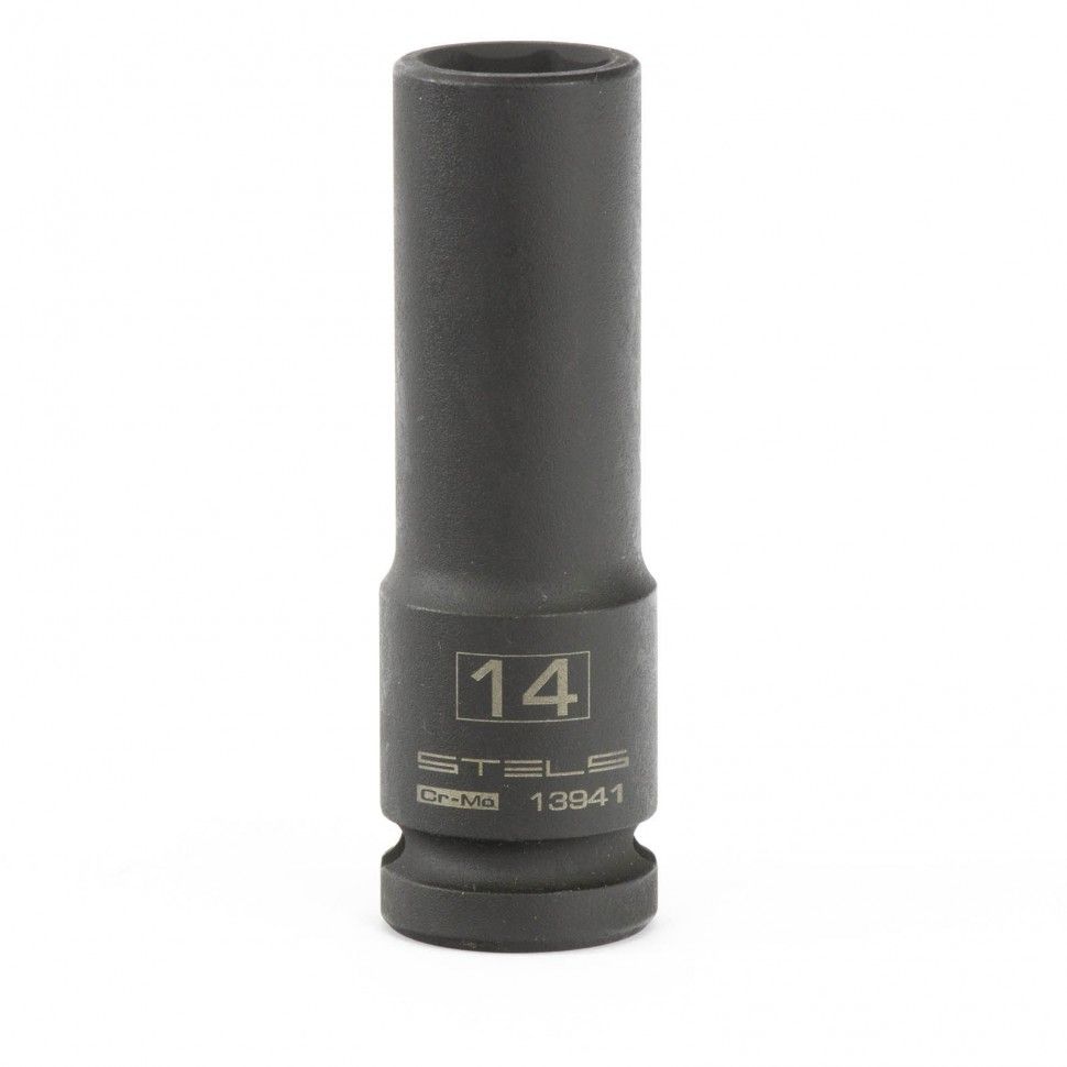 Головка ударная удлиненная шестигранная, 14 mm, 1/2", CrMo  ...Stels 13941