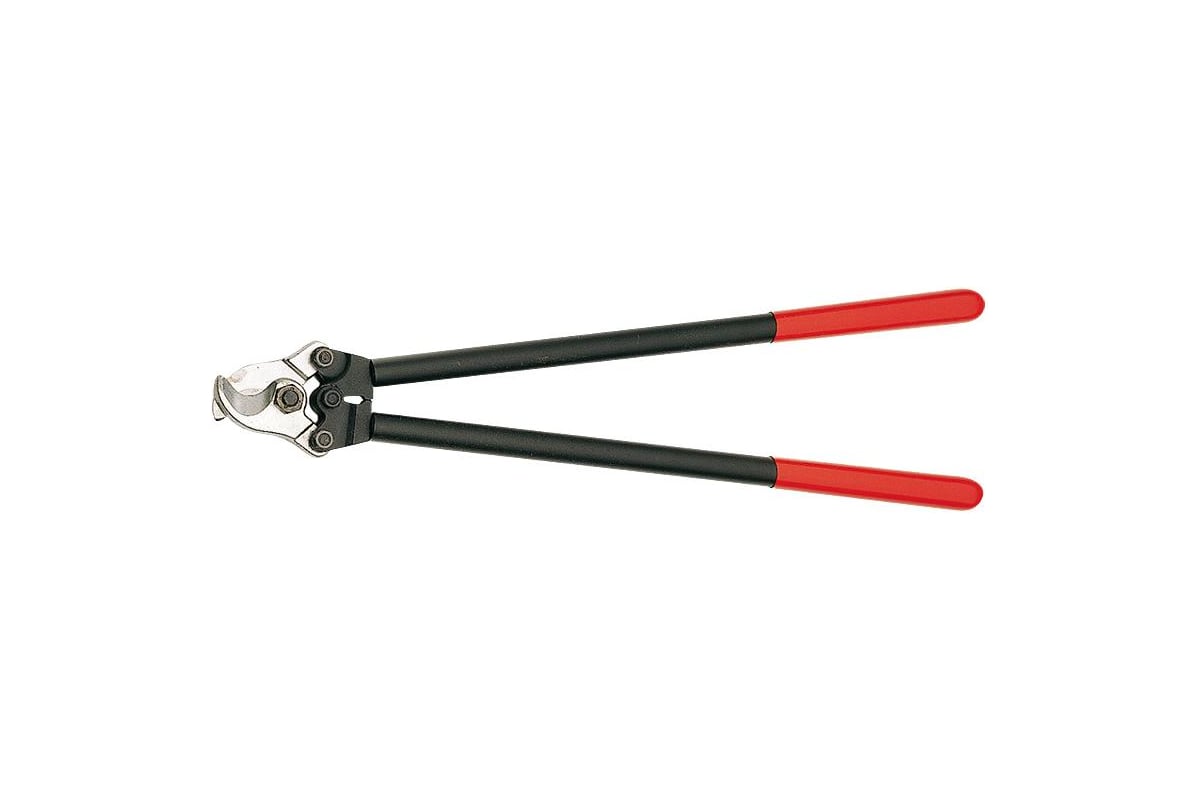 Кабелерез, рез: кабель D 27 мм (150 мм, AWG 5/0), L-600 мм, стальной корпус, чёрный, обливные рукоят KNIPEX 9521600