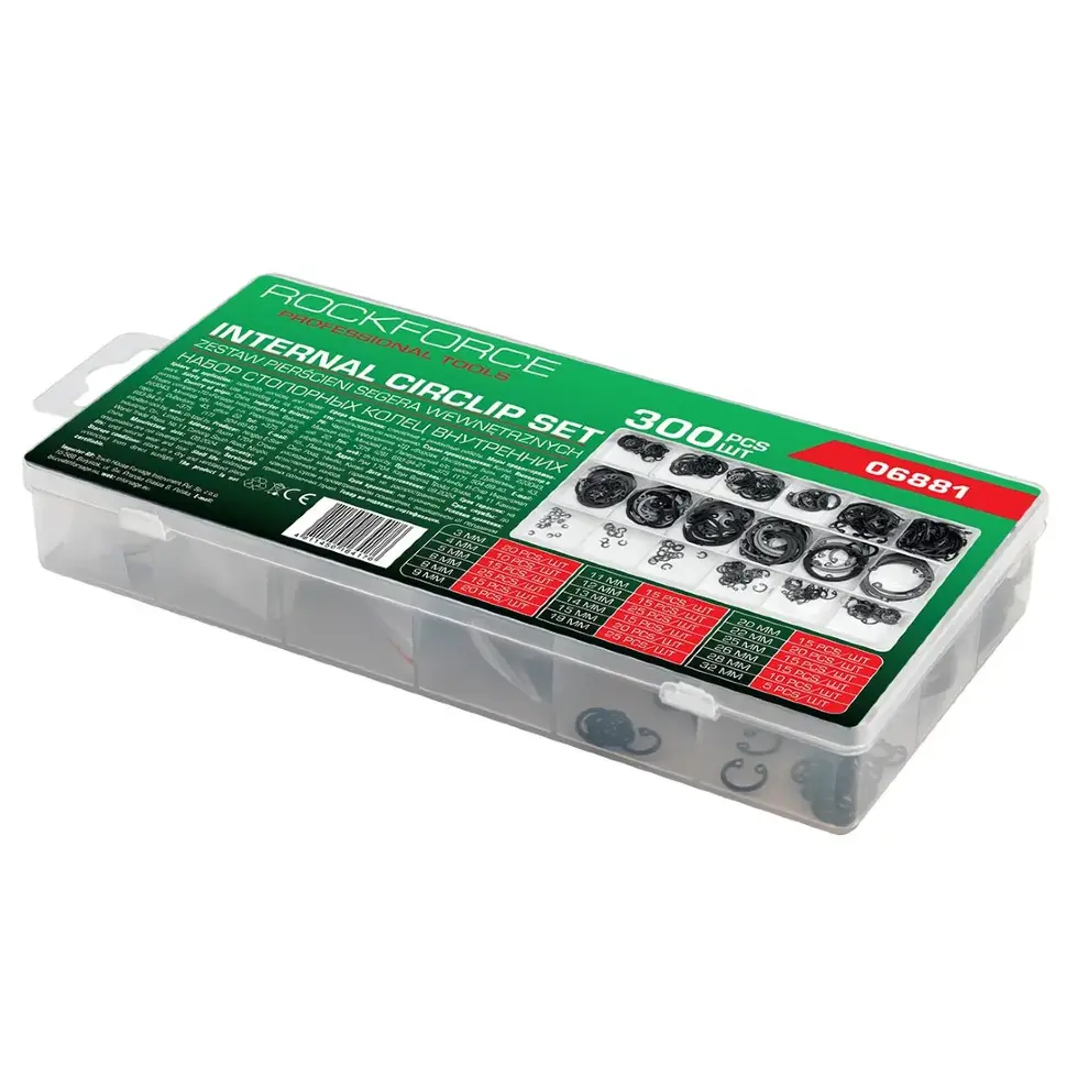 Стопорные кольца внутренние, набор 300пр. RockFORCE RF-06881