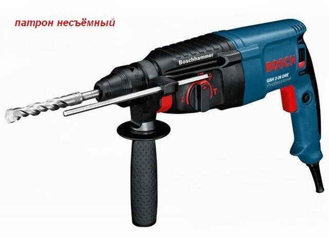Перфоратор GBH 2-26 DRE, 800Вт, 2.7Дж, 900об/мин, патрон SDS-plus, вес 2.7кг, чемодан BOSCH 0611253708