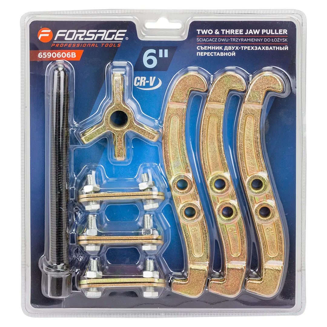 Съемник двух-трехзахватный переставной 6''  Forsage F-6590606B