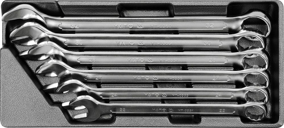 Ключи рожково-накидные 22-32mm в футляре (набор 6шт) YATO YT-5532