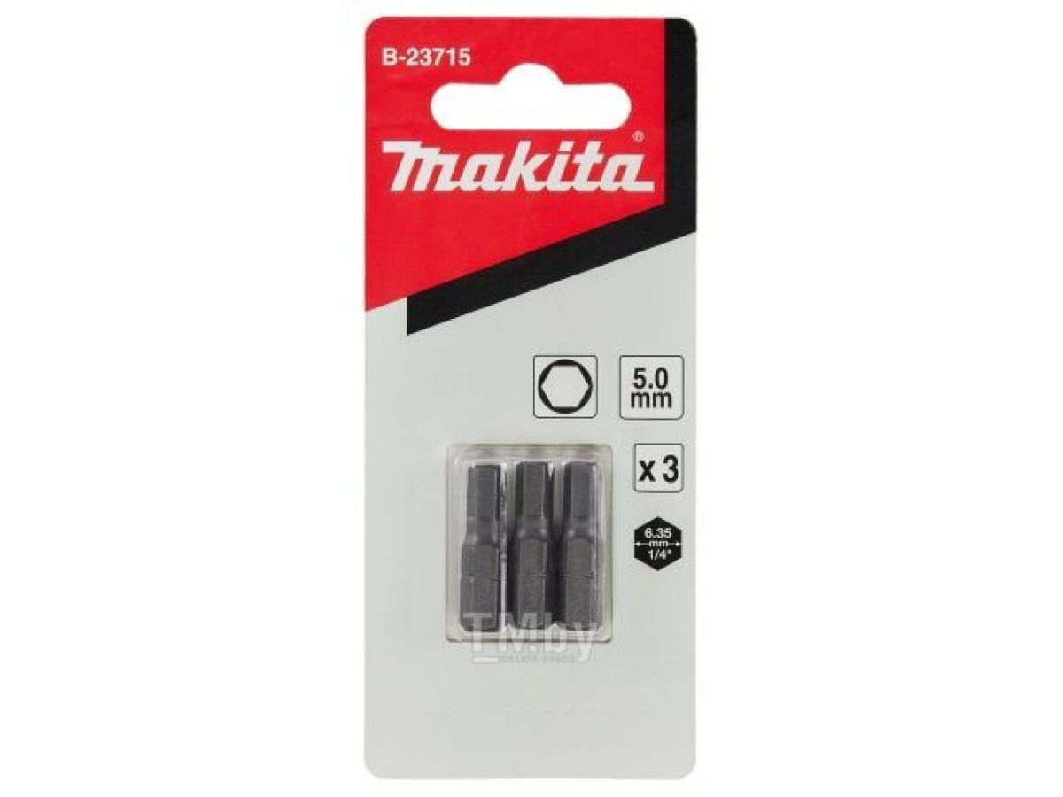 Насадка HEX5.0, 25 мм, C-form, 3 шт. MAKITA B-23715