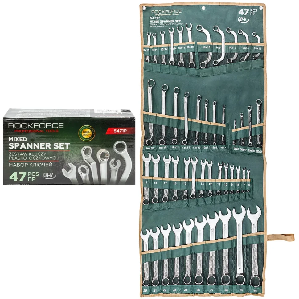Ключи, набор комбинированный, 47пр. RockFORCE Rock FORCE RF-5471P