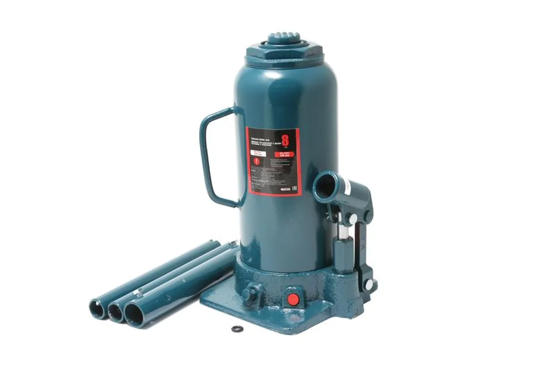 Домкрат бутылочный двухштоковый 8т с клапаном (h min 270мм, h max 635мм)  ...Forsage F-TF0802