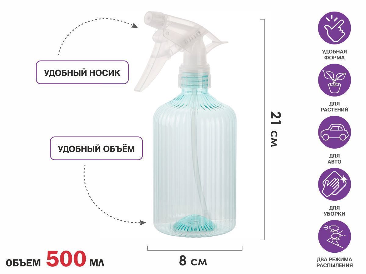 Опрыскиватель ручной 0,5л с пульверизатором PERFECTO LINEA 42-500821