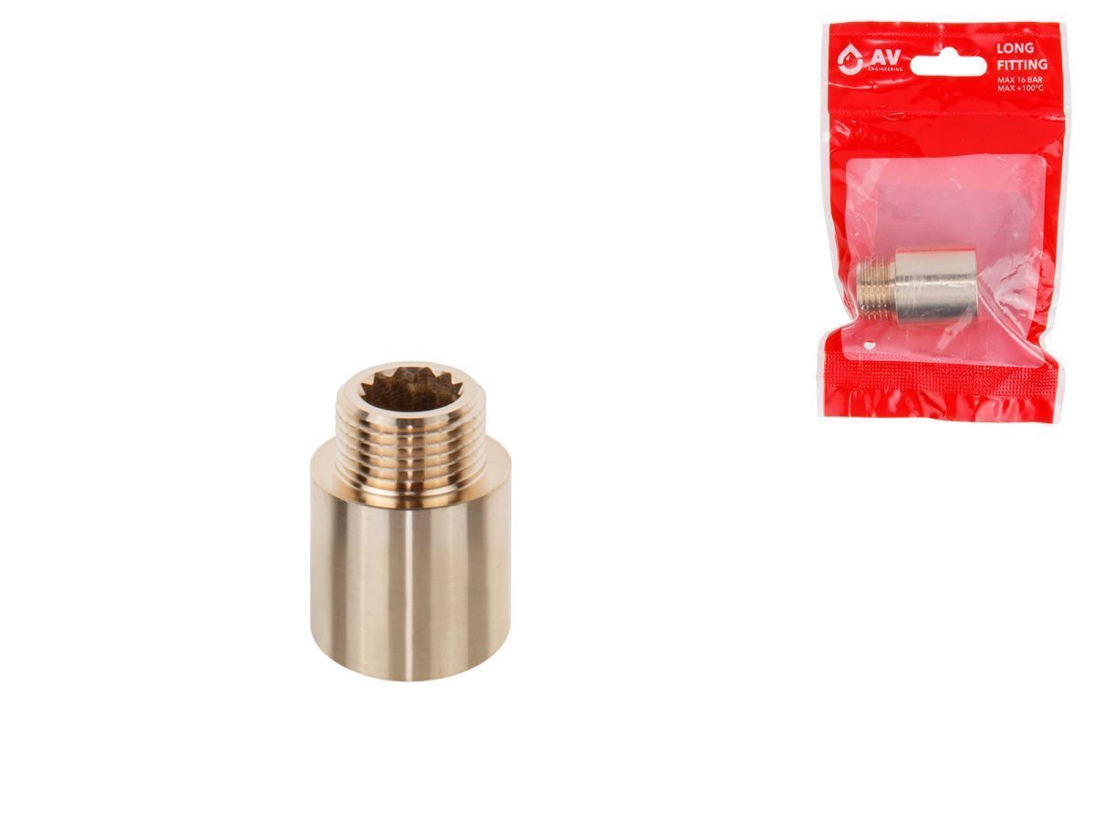 Удлинитель 1/2" вн.-нар. х 25 мм  AV Engineering AVE301016