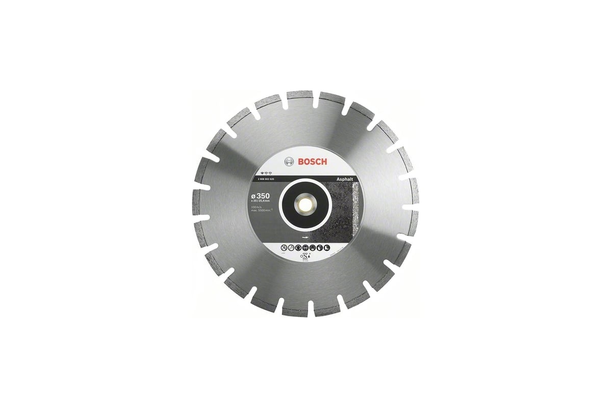 Алмазный круг Standart for Asphalt 350х20/25,4 мм BOSCH 2.608.602.625