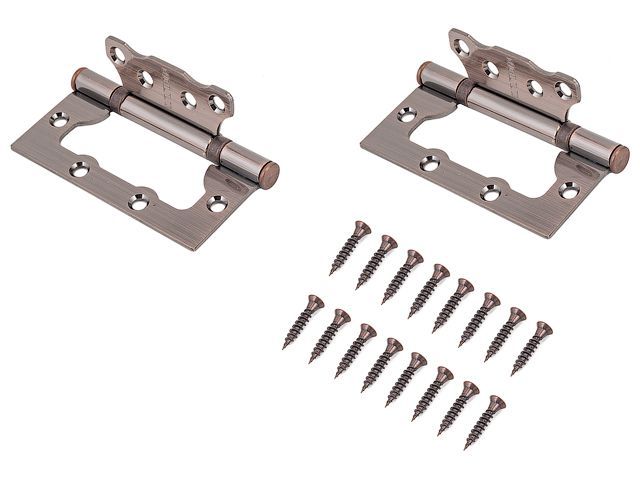Петля накладная  100х75 2BB AC 2.5mm медь (2 шт) АЛЛЮР УЗК 7653