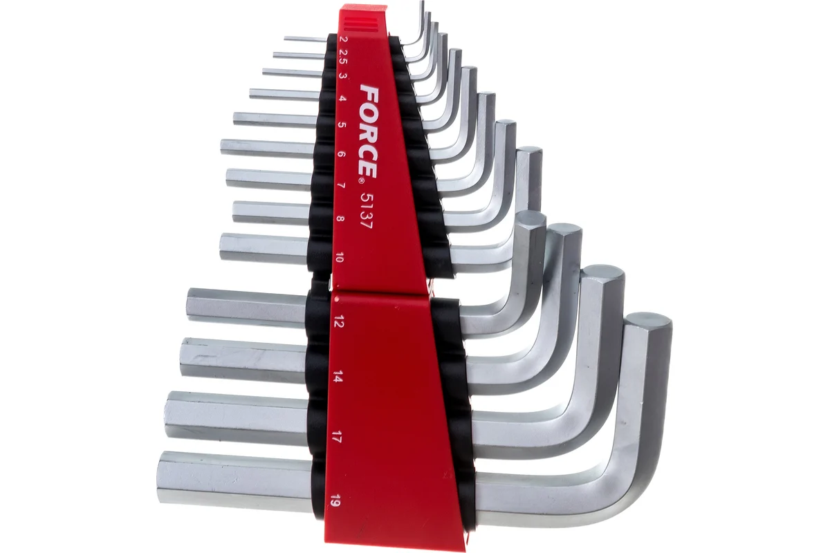 Набор ключей шестигранных ,2-19мм,13 пр. Force 5137