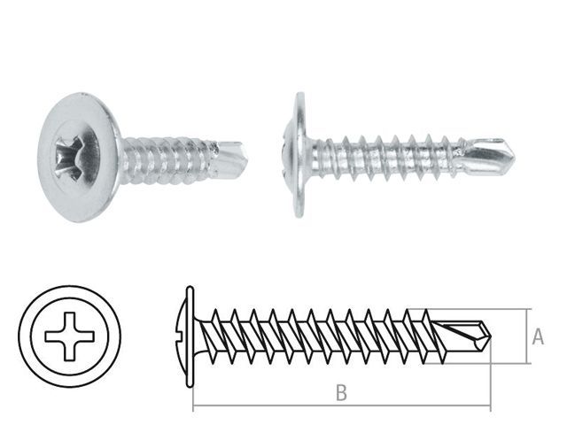 Саморез 4.2х51 mm с прессшайбой, цинк, со сверлом (10 шт) STARFIX SMZ1-50377-10