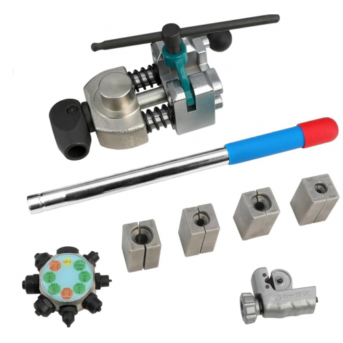 Инструмент ручной для опрессовки тормозных трубок 4.75, 6.35, 8, 9.5мм, набор 8пр. H-D HD-06087
