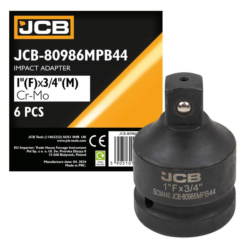 Адаптер-переходник ударный 1"(F) х 3/4"(M) (усиленный ,сталь SCM440)  ...JCB JCB-80986MPB44