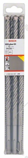 SDS-plus-5X бур, 12x200x260 мм (10 шт) BOSCH 2.608.833.907