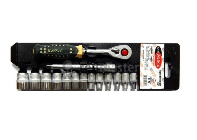 Набор головок с трещоткой 14пр. 1/4" (4-14мм, 6-гран.) Rock FORCE RF-014-5MSA
