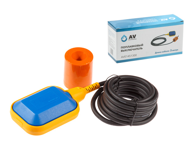 Поплавковый выключатель с кабелем 3 м  AV Engineering AVE1451300